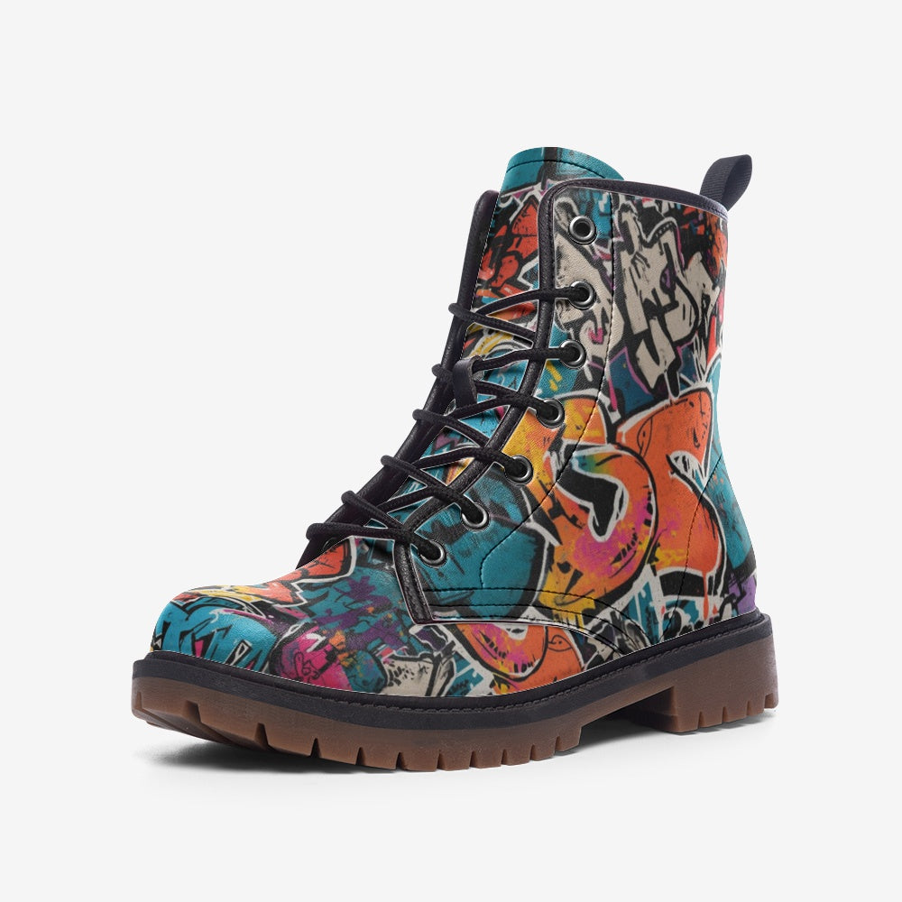 Vibe Crew Urban Tag Casual Leather Lightweight boots